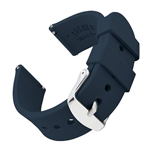 Archer Watch Straps - Correas Reloj Silicona de Liberación Rápida para Hombre y Mujer (Azul Noche, 22mm)