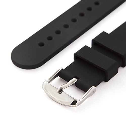 Archer Watch Straps - Correas Reloj Silicona de Liberación Rápida para Hombre y Mujer (Negro, 20mm) Archer Watch Straps - Correas Reloj Silicona de Liberación Rápida para Hombre y Mujer (Negro, 20mm)