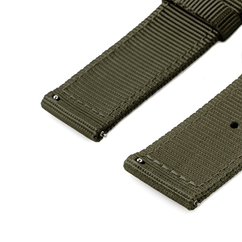 Archer Watch Straps | Repuesto de Correa de Reloj de Nailon para Hombre y Mujer, Correa Fácil de Abrochar para Relojes y Smartwatch | Verde Oliva, 20mm