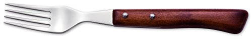Arcos Serie Cuchillos de Mesa - Juego 12 uds: Cuchillo Chuletero (6 uds.) + Tenedor (6 uds.), Hoja Serrada de Acero Inoxidable NITRUM de 110 mm, Mango Madera comprimida, Color Marrón Arcos Serie Cuchillos de Mesa - Juego 12 uds: Cuchillo Chuletero (6 uds.) + Tenedor (6 uds.), Hoja Serrada de Acero Inoxidable NITRUM de 110 mm, Mango Madera comprimida, Color Marrón