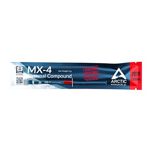 ARCTIC MX-4 2019 Edition - Pasta de interfaz térmica a base de carbono - Disipador de calor - Fácil de aplicar - alta durabilidad - 2g