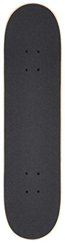 AREA Monopatín completo para principiantes, 20 cm, con cojinetes de aluminio y rodamientos ABEC 5 (tipo negro).
