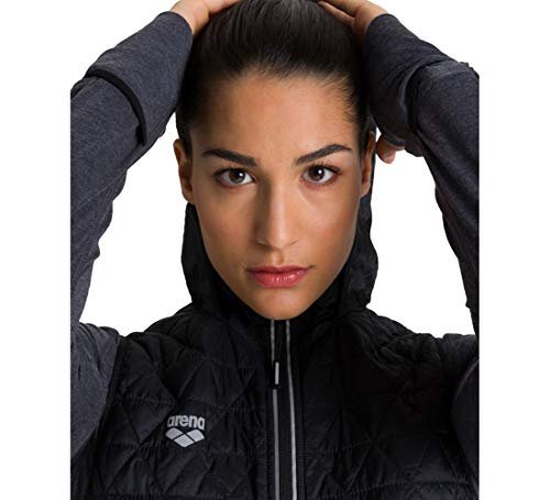 ARENA Damen Lauf Weste Gefüttert Chaleco para Correr, Mujer, Negro, Small