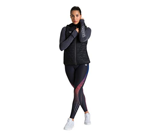 ARENA Damen Lauf Weste Gefüttert Chaleco para Correr, Mujer, Negro, Small