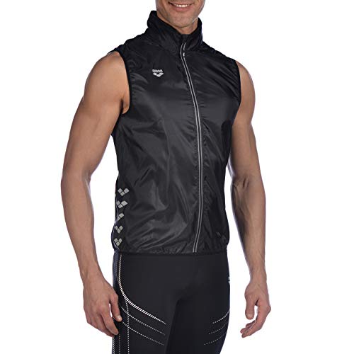 Arena M Gilet Chaleco para Correr Hombre, Black, XL