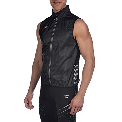 Arena M Gilet Chaleco para Correr Hombre, Black, XL