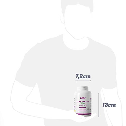 Arginina 1000mg de HSN | Óxido Nítrico, Mejora el Rendimiento Deportivo | Vegano, Sin Gluten, Sin Lactosa, 120 Cápsulas Vegetales Arginina 1000mg de HSN | Óxido Nítrico, Mejora el Rendimiento Deportivo | Vegano, Sin Gluten, Sin Lactosa, 120 Cápsulas Vegetales