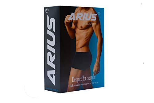 ARIUS Calzoncillo Boxer con Relleno Trasero y Relleno Delantero para Aumentar el Volumen y tamaño de glúteos y Dar Volumen y Forma a los atributos Masculinos - Men's Shapewear (Pequeña)