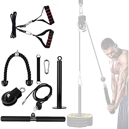 Arm Blaster Máquina Extracción Manual Sistema Polea Cable Equipo Fuerza Sistema polea Fitness Bricolaje Carga Pasador Levantamiento Tríceps Máquina Cuerda Gimnasio en casa Accesorios Deportivos