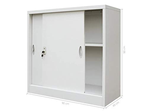Armario de escritorio con estante ajustable, armario de oficina con bloqueo de metal para oficina, dormitorio, escuela o recepción