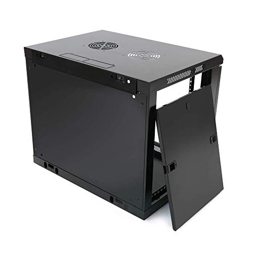 Armario Rack Mural 19" 9U 600x450x500mm Pared Negro SOHORack de RackMatic Armario Rack Mural 19" 9U 600x450x500mm Pared Negro SOHORack de RackMatic