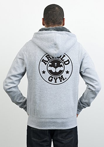 Arnold Gym para Hombre Bodybuilding Ropa Artes Marciales Mixtas Muscular Gris Forro de Pelo Original Fitness Outwear Sudadera con Capucha Arnold Gym para Hombre Bodybuilding Ropa Artes Marciales Mixtas Muscular Gris Forro de Pelo Original Fitness Outwear Sudadera con Capucha