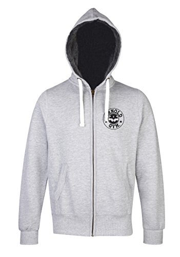 Arnold Gym para Hombre Bodybuilding Ropa Artes Marciales Mixtas Muscular Gris Forro de Pelo Original Fitness Outwear Sudadera con Capucha Arnold Gym para Hombre Bodybuilding Ropa Artes Marciales Mixtas Muscular Gris Forro de Pelo Original Fitness Outwear Sudadera con Capucha