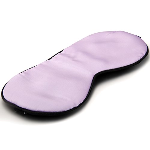 Aroncent Venda de Ojos de Seda Suave para Viaje Hogar Yoga Máscara de Dormir para Relajación Baño de Burbujas 4 Colores Opcionales de Rosa Claro, Púrpura Claro, Gris Claro, Negro 8.5 Pulgadas