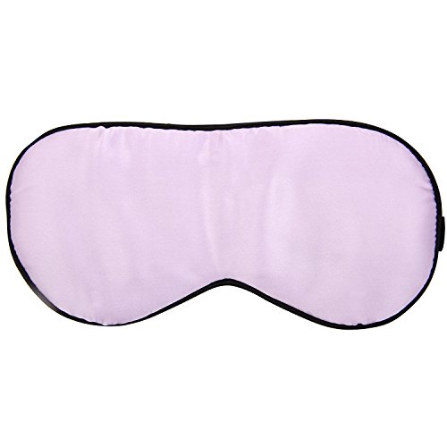 Aroncent Venda de Ojos de Seda Suave para Viaje Hogar Yoga Máscara de Dormir para Relajación Baño de Burbujas 4 Colores Opcionales de Rosa Claro, Púrpura Claro, Gris Claro, Negro 8.5 Pulgadas