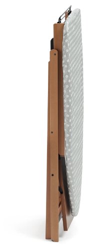 Arredamenti Italia Tabla de planchar ASTIR en madera de haya maciza - Plegable - Color: madera de cerezo , marrón, haya, textil