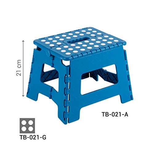 Arregui TB-021-A Plegable Infantil, Taburete para niños, 21 cm de Altura, Azul, 21 x 25 x 20 cm