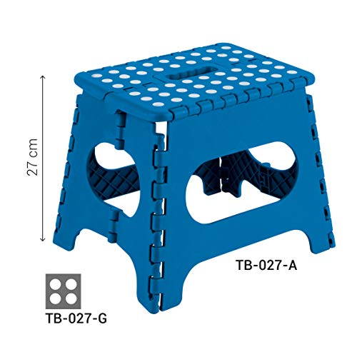Arregui TB-027-A Taburete Plegable Multiuso, 27 cm de altura, Azul, 27 x 29 x 22 cm