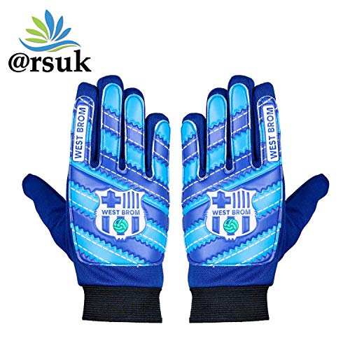 ARSUK Guantes de Portero niño e Infantil, Fútbol e Deportes, Antideslizante Proporciona un Agarre Poderoso, Edad Unisex 9-12 años (West BROM-Size:06)