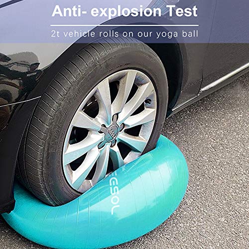 arteesol Pelota de Ejercicio, 45cm/55cm/65cm/75cm Pelota de Yoga Fitness Estabilizador Resistente Bola de Equilibrio con Bomba rápida para la Fuerza del núcleo (75cm, Océano Azul) arteesol Pelota de Ejercicio, 45cm/55cm/65cm/75cm Pelota de Yoga Fitness Estabilizador Resistente Bola de Equilibrio con Bomba rápida para la Fuerza del núcleo (75cm, Océano Azul)