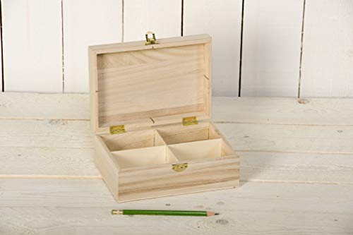 Artemio - Caja para té (Madera, 20 x 14 x 8 cm), Color Beige Artemio - Caja para té (Madera, 20 x 14 x 8 cm), Color Beige