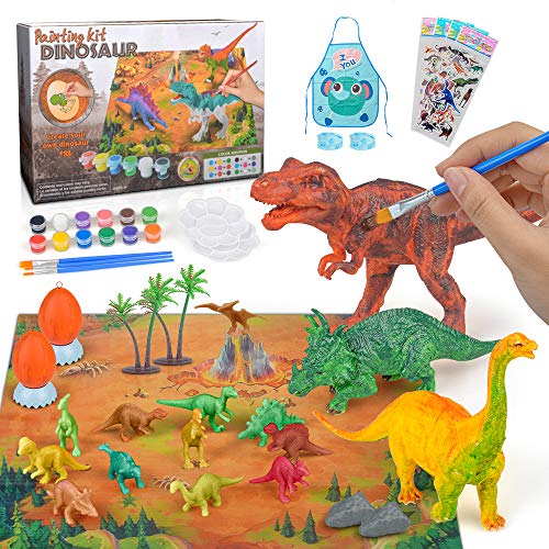 Artes Manualidades Kits Pintura Dinosaurios para Niños Chico Niña 6 7 8 años Juguetes Pintura Dinosaurios Bricolaje Manualidades Herramientas Bricolaje Kit Herramientas Regalo Juguete 5-12 años Niños