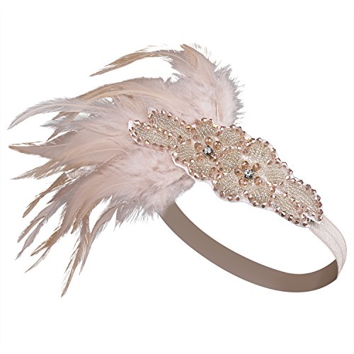 ArtiDeco 1920 Diadema de Pluma con Cuentas Cinta para el Pelo con Cristal Vintage Años 20 Flapper Pelo Banda de Pluma Disfraz Gatsby Accesorio ArtiDeco 1920 Diadema de Pluma con Cuentas Cinta para el Pelo con Cristal Vintage Años 20 Flapper Pelo Banda de Pluma Disfraz Gatsby Accesorio