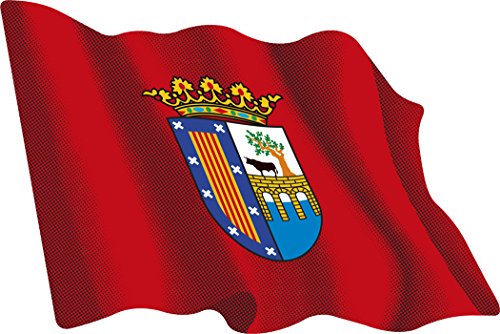 Artimagen Pegatina Bandera Ondeante Salamanca 80x60 mm.
