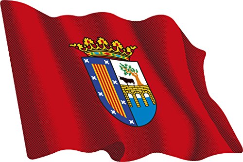 Artimagen Pegatina Bandera Ondeante Salamanca 80x60 mm. Artimagen Pegatina Bandera Ondeante Salamanca 80x60 mm.