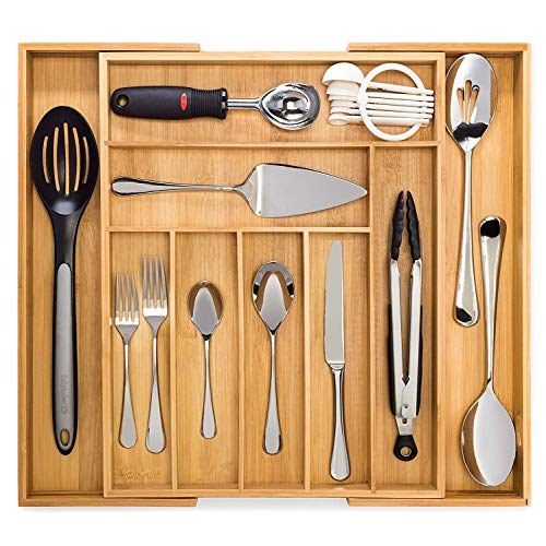 Artisware Bamboo Organizador del cajón Extensible, Cubiertos y Bandeja utensilio (7 Compartimentos Ampliable) Artisware Bamboo Organizador del cajón Extensible, Cubiertos y Bandeja utensilio (7 Compartimentos Ampliable)