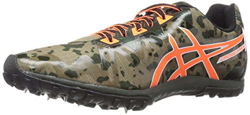 ASICS Cross Freak 2 Cross Country Spike para hombre, Verde (Bolsa de deporte, color verde oscuro/naranja), 36.5 EU