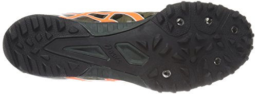 ASICS Cross Freak 2 Cross Country Spike para hombre, Verde (Bolsa de deporte, color verde oscuro/naranja), 36.5 EU