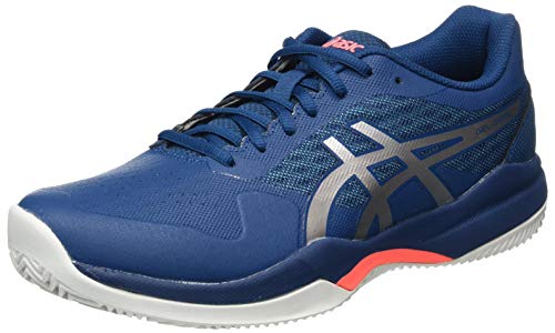 ASICS Gel-Game 7 Clay, Zapatos de Tenis Hombre, Mako Blue Pure Silver Cover Case Azul, 45 EU