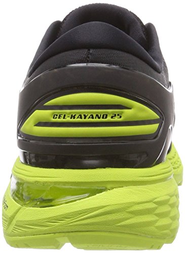 Asics Gel-Kayano 25, Zapatillas de Entrenamiento Hombre, Negro (Black/Neon Lime 001), 43.5 EU