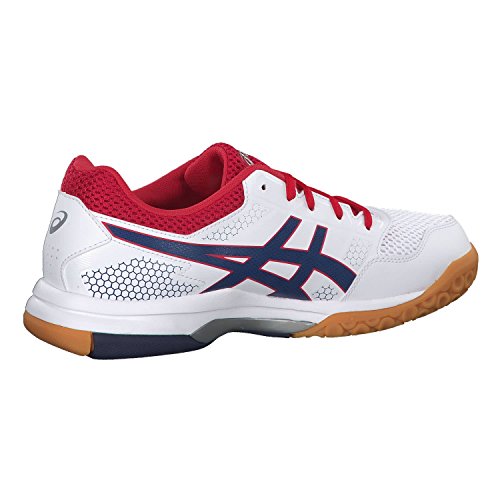 Asics Gel-Rocket 8, Zapatillas Deportivas para Interior Hombre, Blanco (White/Deep Ocean 100), 46 EU