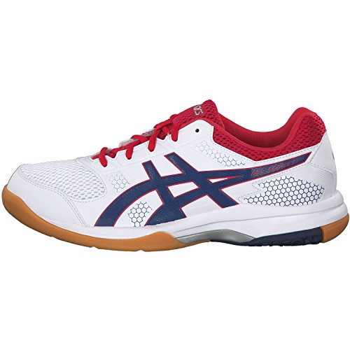 Asics Gel-Rocket 8, Zapatillas Deportivas para Interior Hombre, Blanco (White/Deep Ocean 100), 46 EU