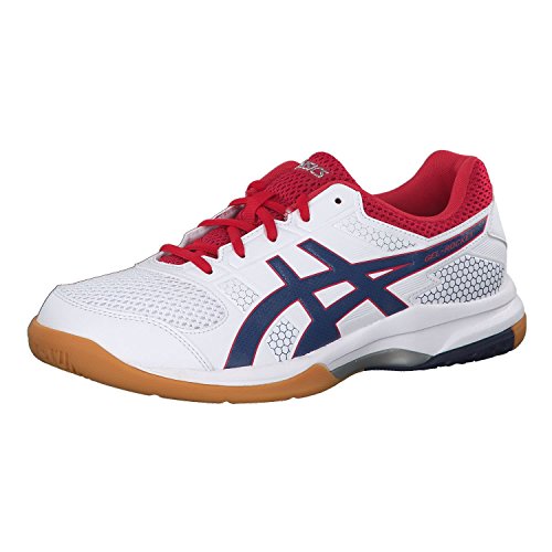 Asics Gel-Rocket 8, Zapatillas Deportivas para Interior Hombre, Blanco (White/Deep Ocean 100), 46 EU