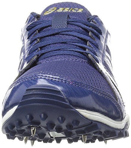 ASICS Men's Hyper XC Cross-Country Running Shoe, Estate Blue/Vermilion/Rich Gold, 14 M US