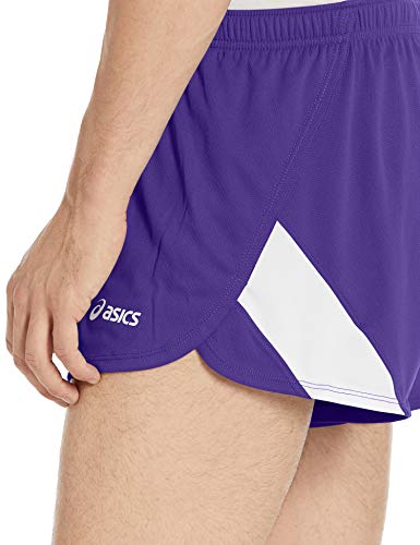 ASICS Pantalón Corto para Hombre Break Through 1/2 Split, Hombre, Pantalones Cortos, TF2351, Violeta y Blanco, XXL