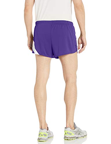 ASICS Pantalón Corto para Hombre Break Through 1/2 Split, Hombre, Pantalones Cortos, TF2351, Violeta y Blanco, XXL