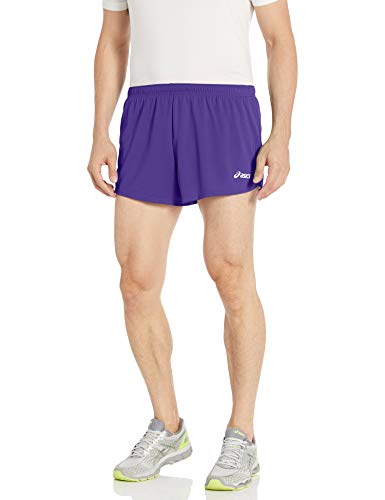 ASICS Pantalón Corto para Hombre Break Through 1/2 Split, Hombre, Pantalones Cortos, TF2351, Violeta y Blanco, XXL