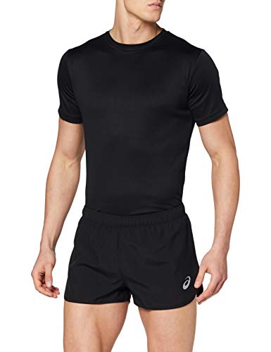 ASICS Silver Split Short Pantalones Cortos, Negro (Black 2011a008-001), L para Hombre ASICS Silver Split Short Pantalones Cortos, Negro (Black 2011a008-001), L para Hombre