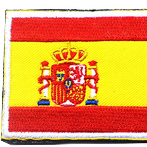 Asien España Bandera de Hierro Bordado en Remiendo Etiquetas Autoadhesivas para la Ropa