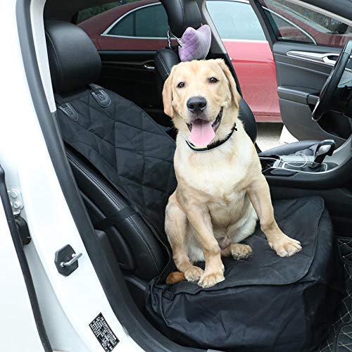 Asiento Coche Mascota Negro Juguete Perro Grande para Perros - Funda para Asiento Trasero para Mascotas Protector de Maletero Funda para Botas - Protección con Solapa de Parachoques/Antideslizante