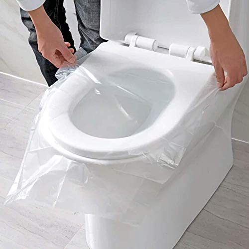 Asiento de inodoro desechable,impermeable,antibacteriano,portátil para viajes/caja,100 envueltos individualmente