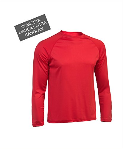 Asioka 300/14 Camiseta Deportiva de Manga Larga, Unisex Adulto, Rojo, L