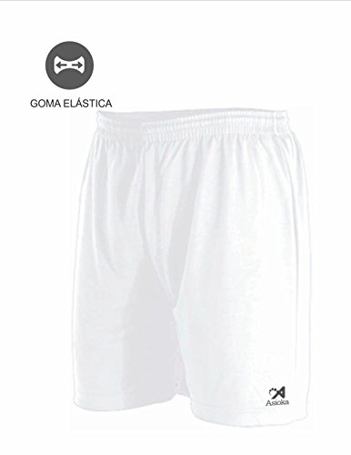 Asioka 90/08 Pantalón Corto Técnico Deportivo, Unisex Adulto, Blanco, XL