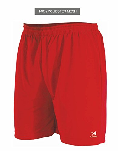 Asioka 90/08N Pantalón Corto Técnico Deportivo, Unisex niños, Rojo, XS (12-14) Asioka 90/08N Pantalón Corto Técnico Deportivo, Unisex niños, Rojo, XS (12-14)