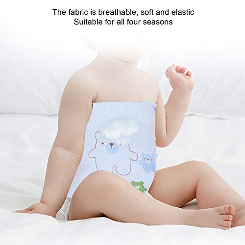 Asixxsix Circunferencia Abdominal de algodón, Conveniente Circunferencia Abdominal elástica Suave de tamaño pequeño para bebés, para bebés(Blue)