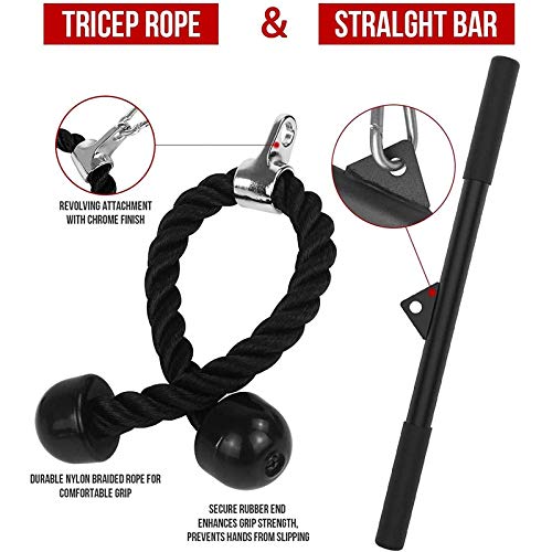 Asolym Rodillo de Muñeca para Antebrazo Entrenador de Fuerza para Brazos con Sistema de Polea de Alto Rendimiento DIY Máquina de Cable de Polea de Fitness para Jalones de lat Asolym Rodillo de Muñeca para Antebrazo Entrenador de Fuerza para Brazos con Sistema de Polea de Alto Rendimiento DIY Máquina de Cable de Polea de Fitness para Jalones de lat